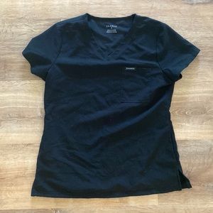 Jaanuu Black Scrub V Neck 3 Pocket